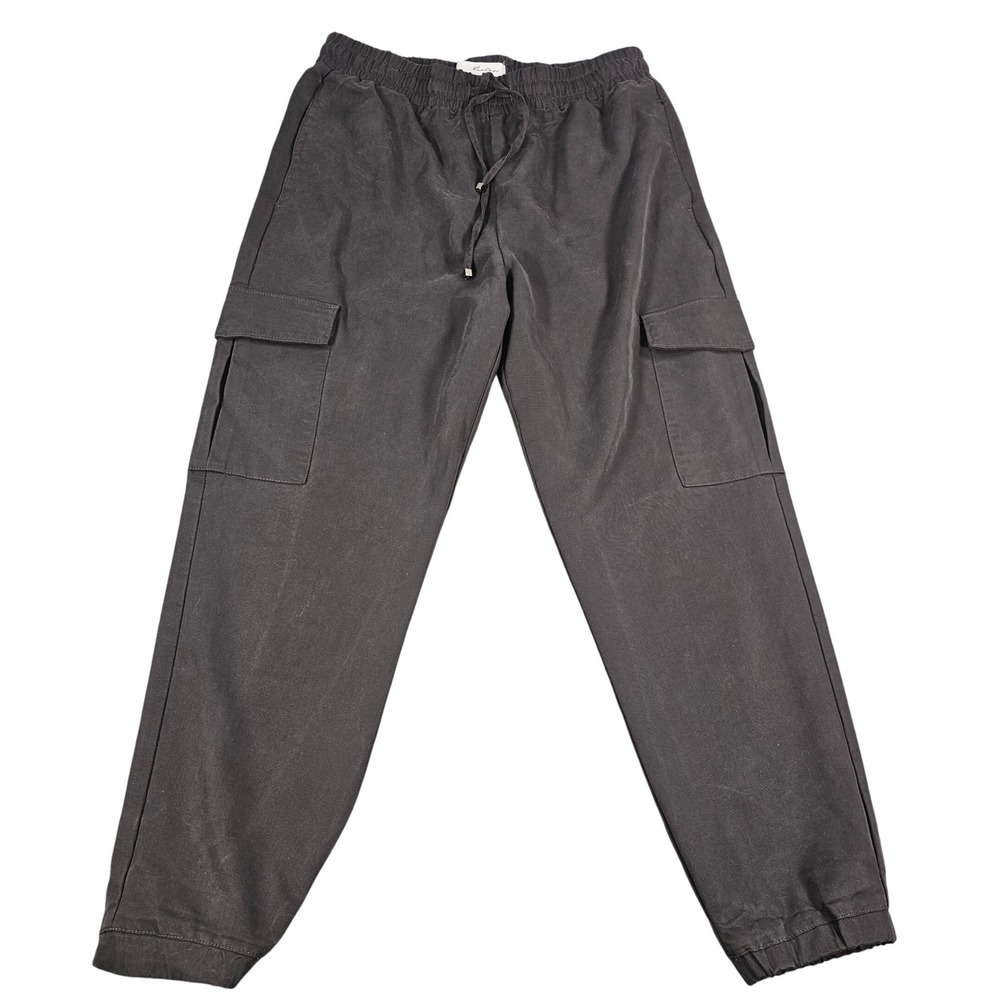 KanCan Black Cargo Jogger Pants Women Large Drawstring Elastic‎ Waist Gorpcore